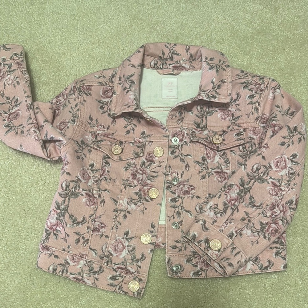 GAPxLoveShackFancy Floral Pink Kids Jacket